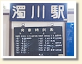 濁川駅 駅名標